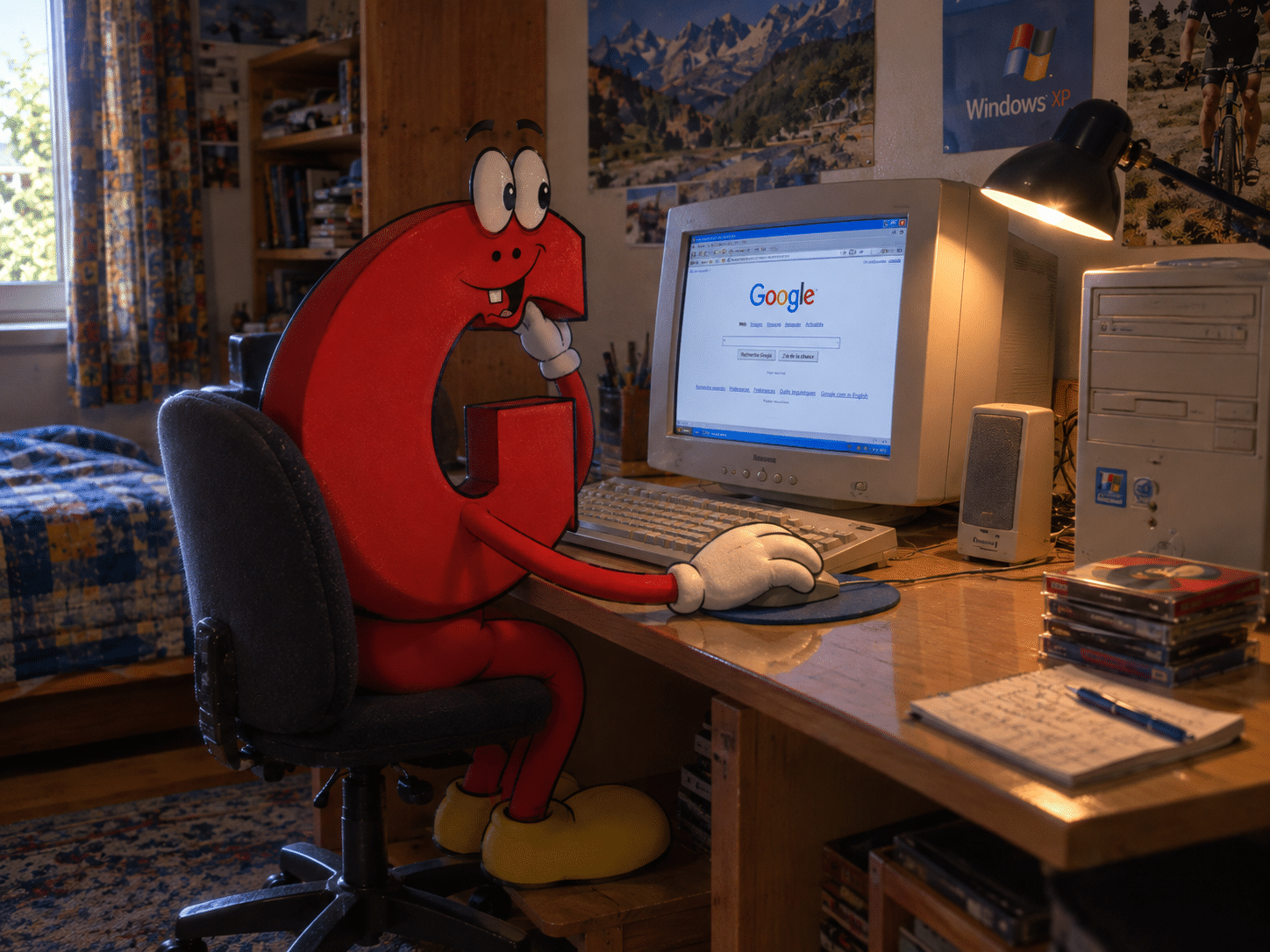Lettre G effectue une recherche Google - image promptée